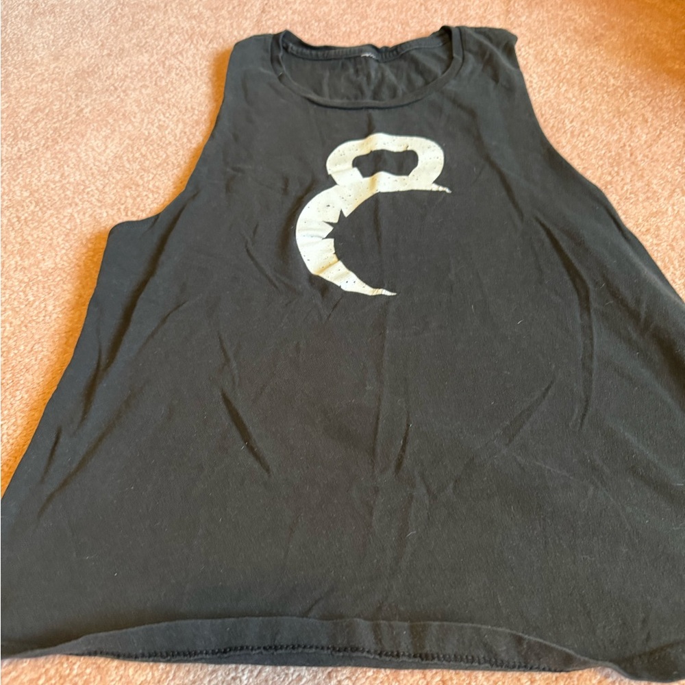 Gray Boxy Muscle Tee Sleeveless Tank Top